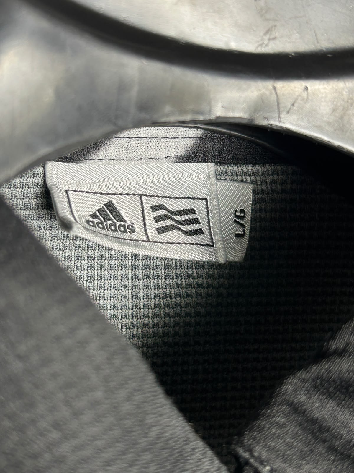 Adidas Golf Black With Strips Polo - L/G
