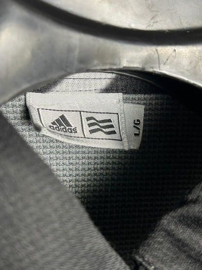 Adidas Golf Black With Strips Polo - L/G