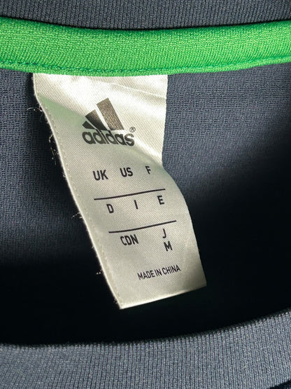 Adidas Blue With Green Strips Round Neck - Medium