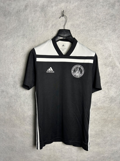 Adidas Climalite White And Black Round Neck - Large