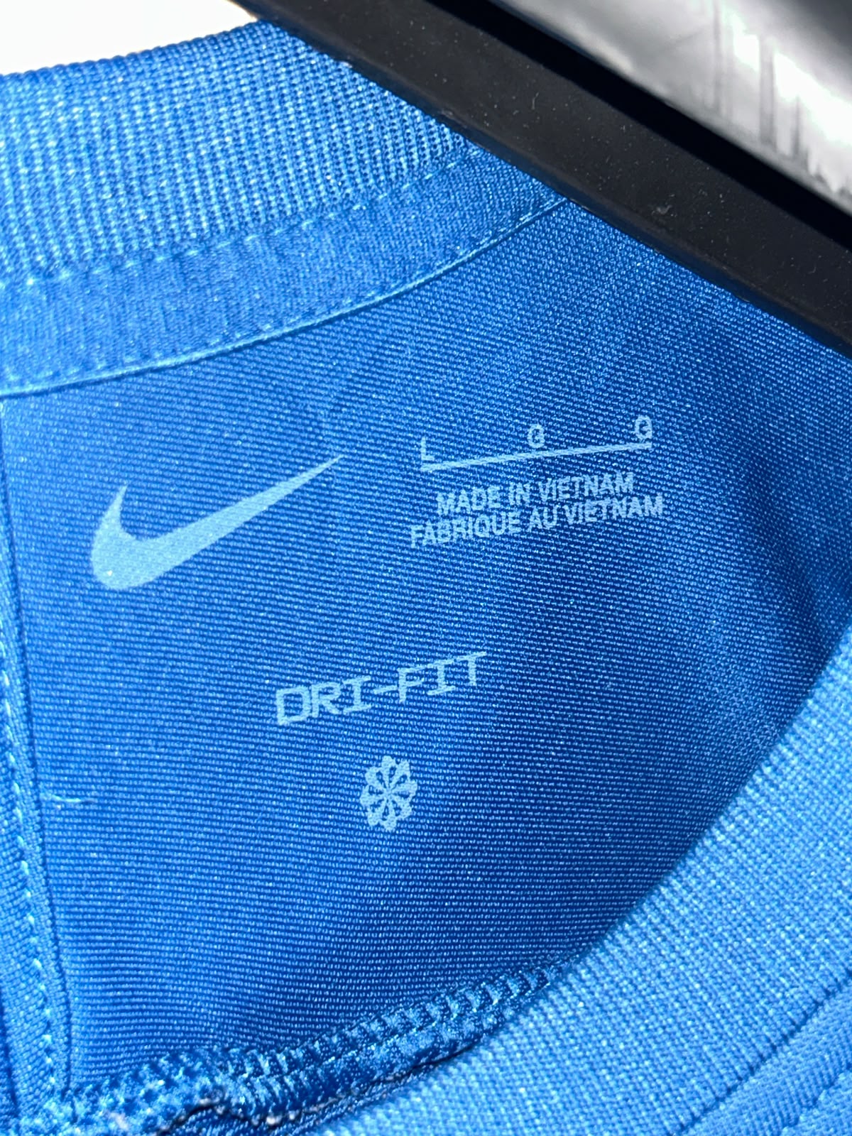 Nike Dri Fit Blue Round Neck - Large