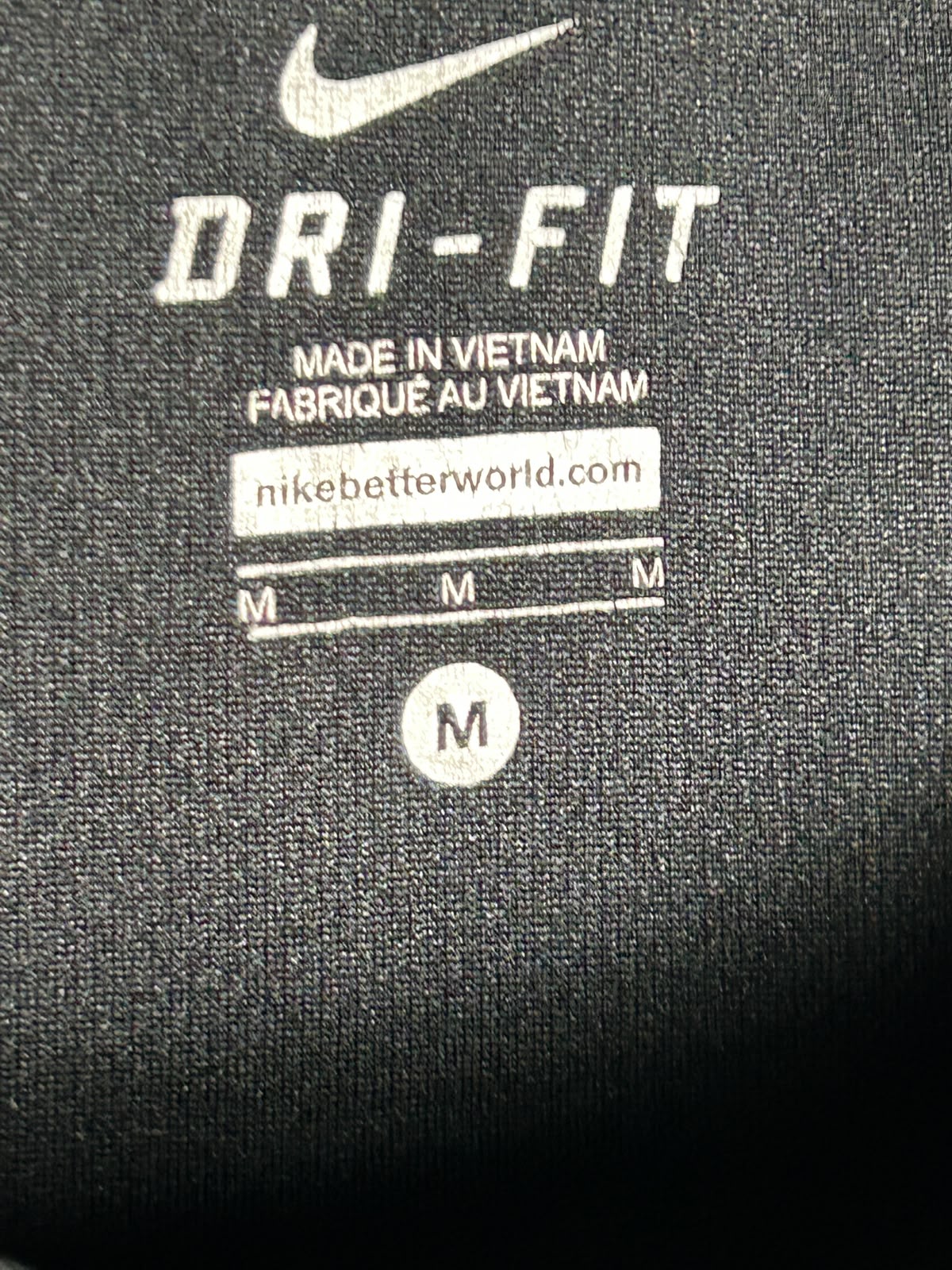 Nike Dri Fit Black Round Neck - Medium