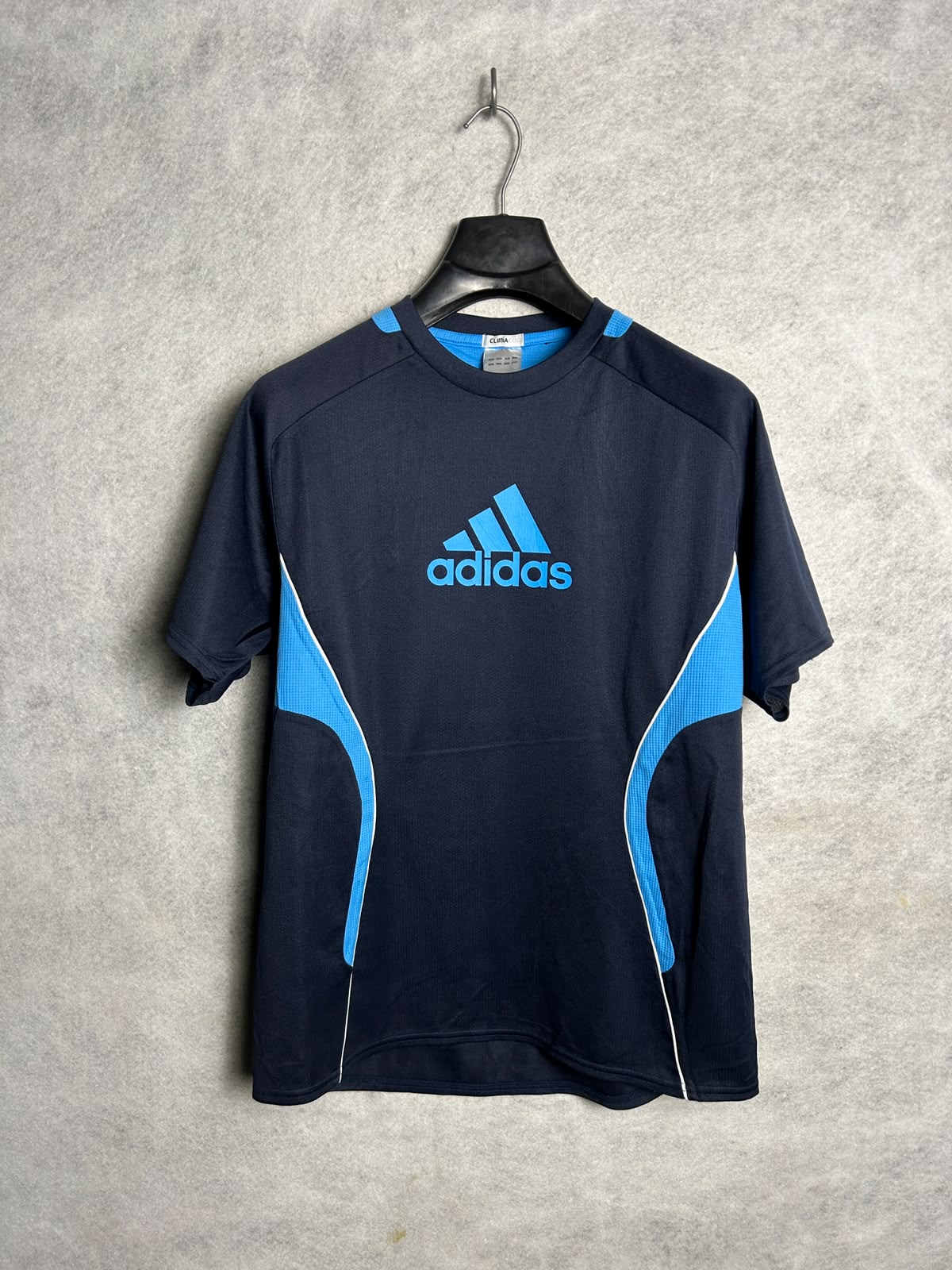 Adidas Climacool Big Logo Blue Round Neck - Large