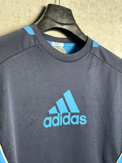 Adidas Climacool Big Logo Blue Round Neck - Large