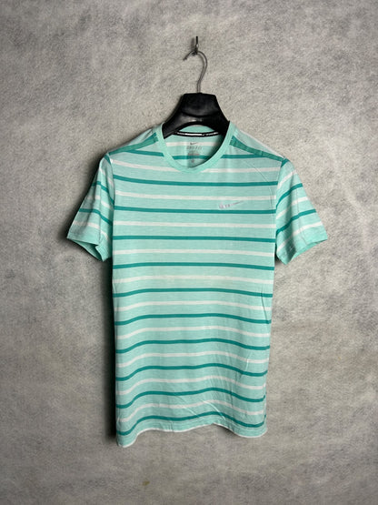 Nike Dri Fit Striped Round Neck - Medium