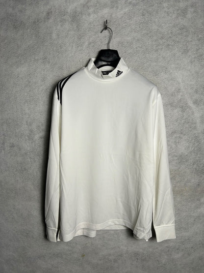 Adidas Golf White Full Sleeves Mock Neck - L/G