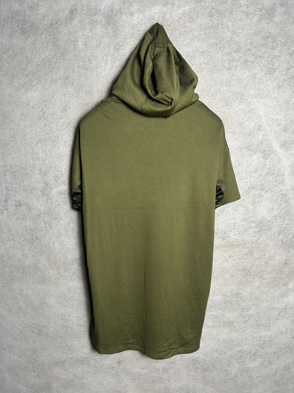 Under Armour Army Green Half Sleeves Hoodie - LG
