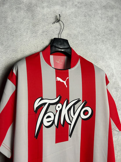 Puma Teikyo Big Logo Red And Grey Strips - XO