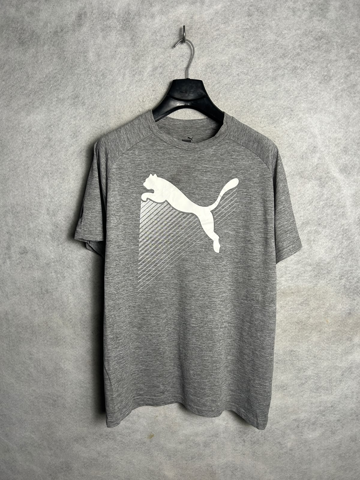 Puma Big Logo Grey Round Neck - Large