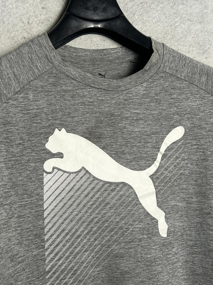 Puma Big Logo Grey Round Neck - Large