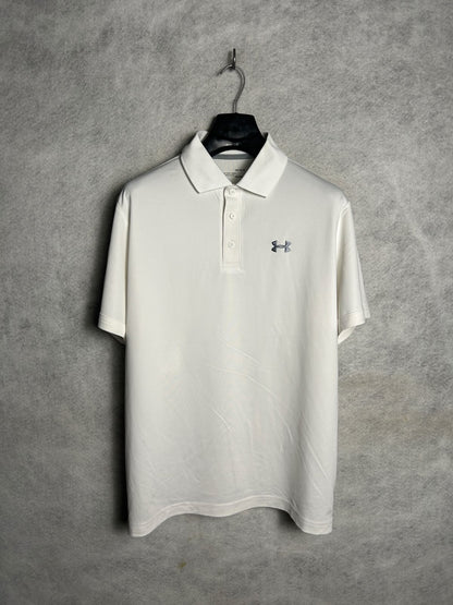Under Armour Heat Gear White Polo - LG