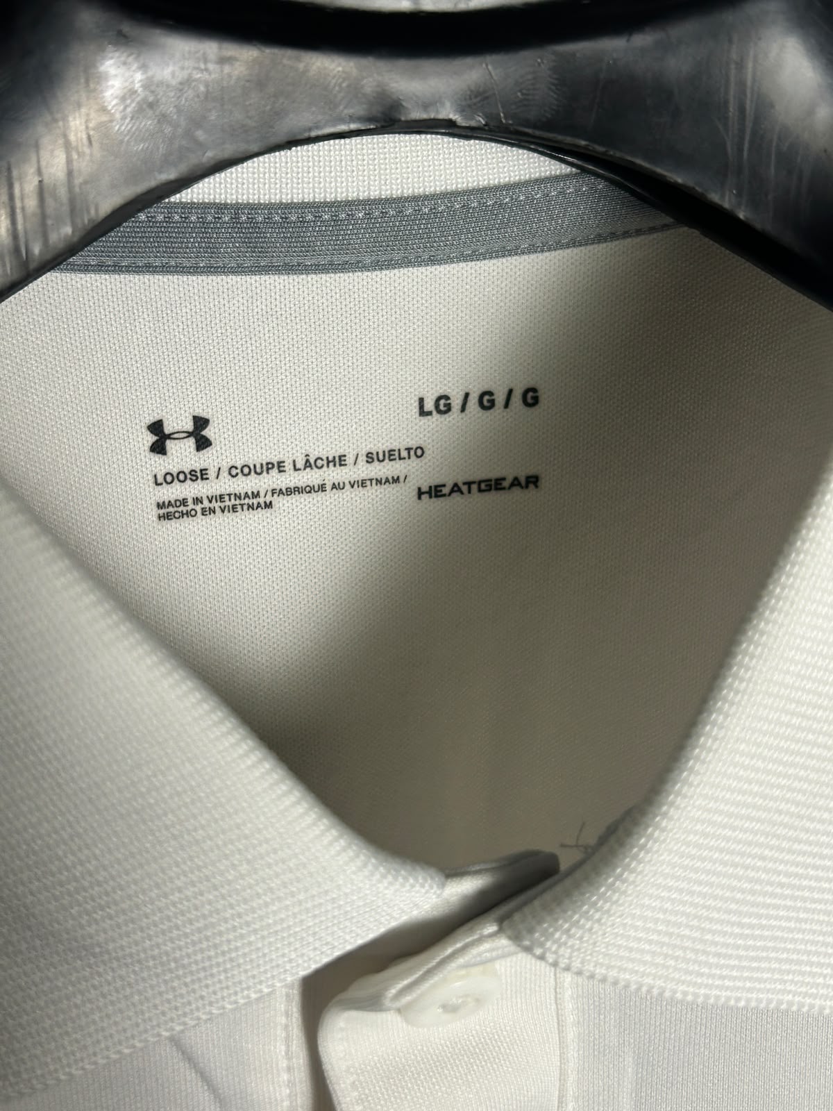 Under Armour Heat Gear White Polo - LG