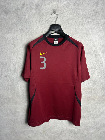 Nike Dri Fit 3 Red Round Neck - Large