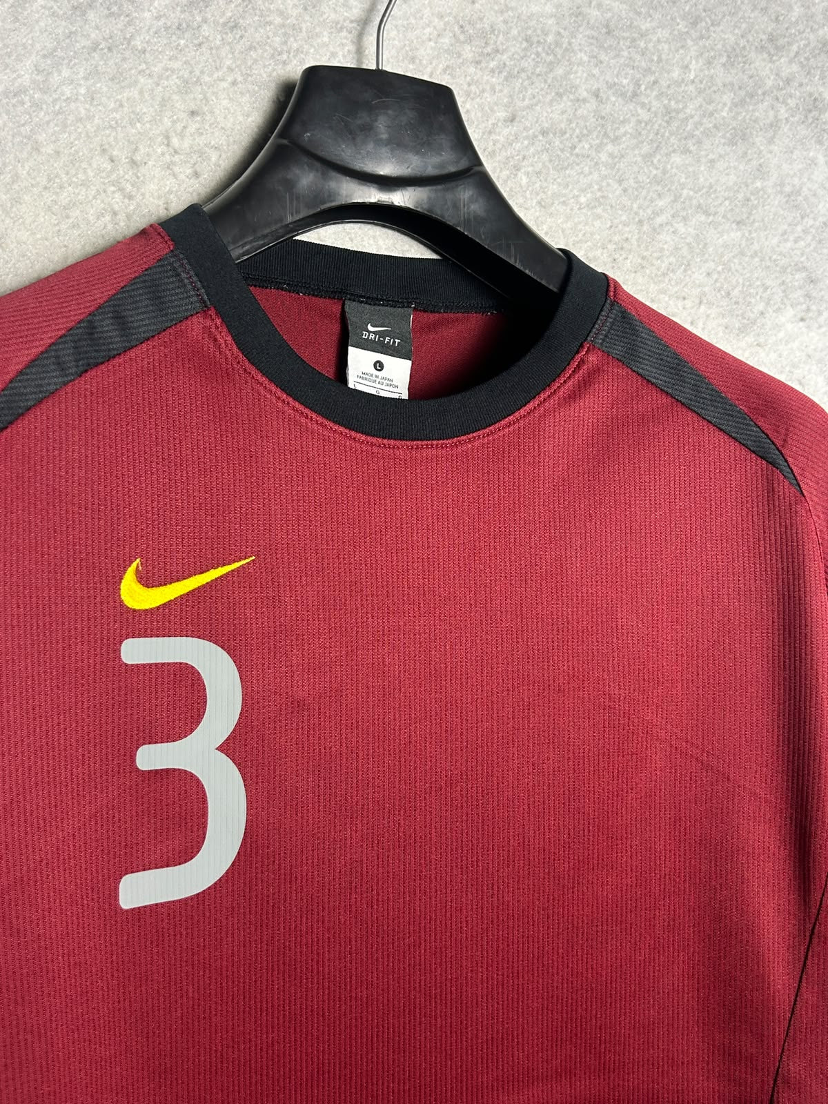 Nike Dri Fit 3 Red Round Neck - Large