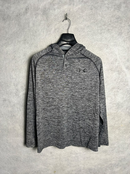 Under Armour Heat Gear Grey Full Sleeves Hoodie - SM