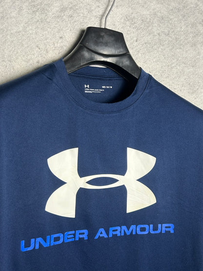 Under Armour Big Logo Blue Round Neck - MD