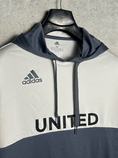 Adidas United Big Logo White And Blue Full Sleeves - Medium