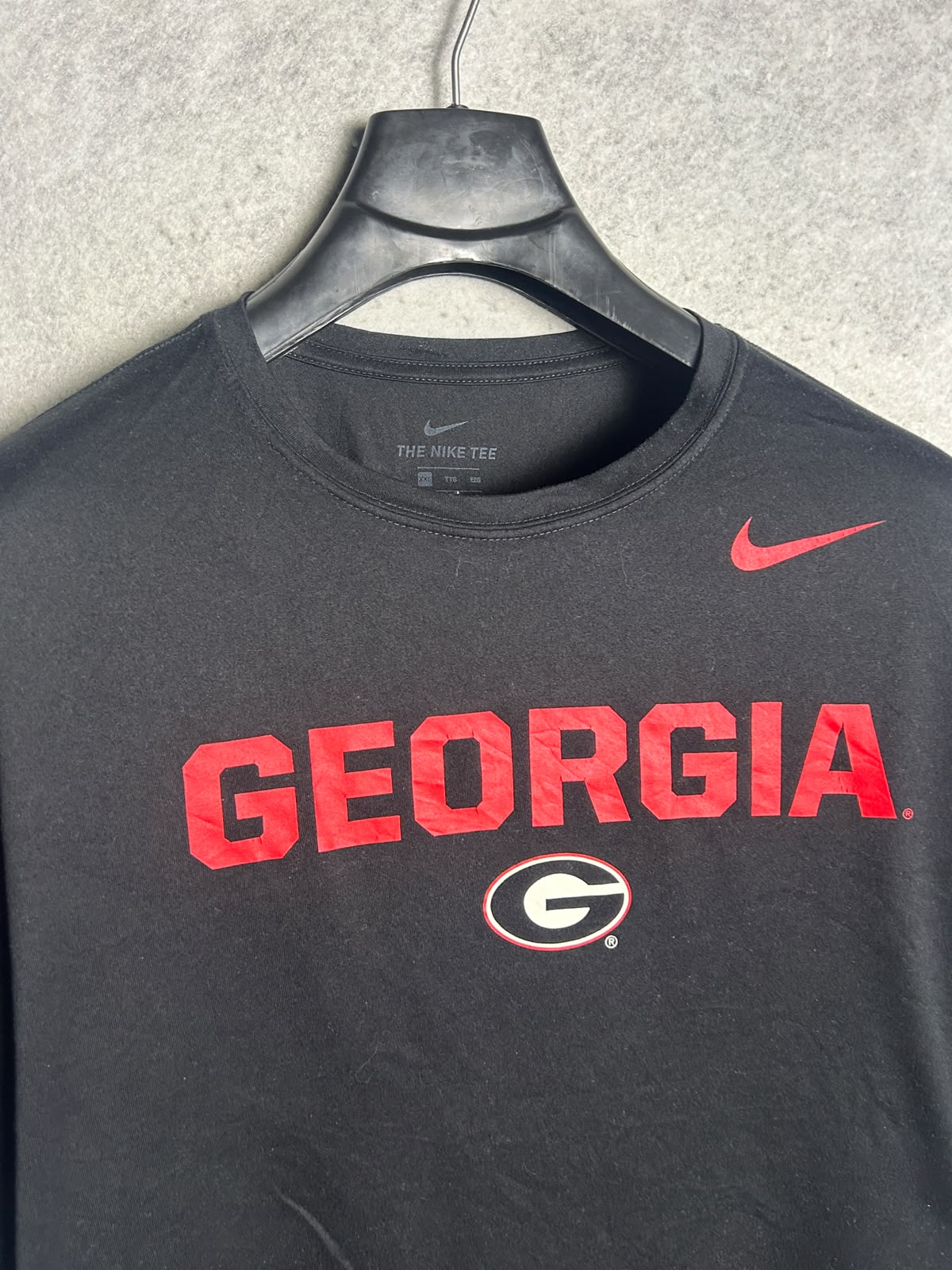 The Nike Tee Georgia Big Logo Black Round Neck - XXL