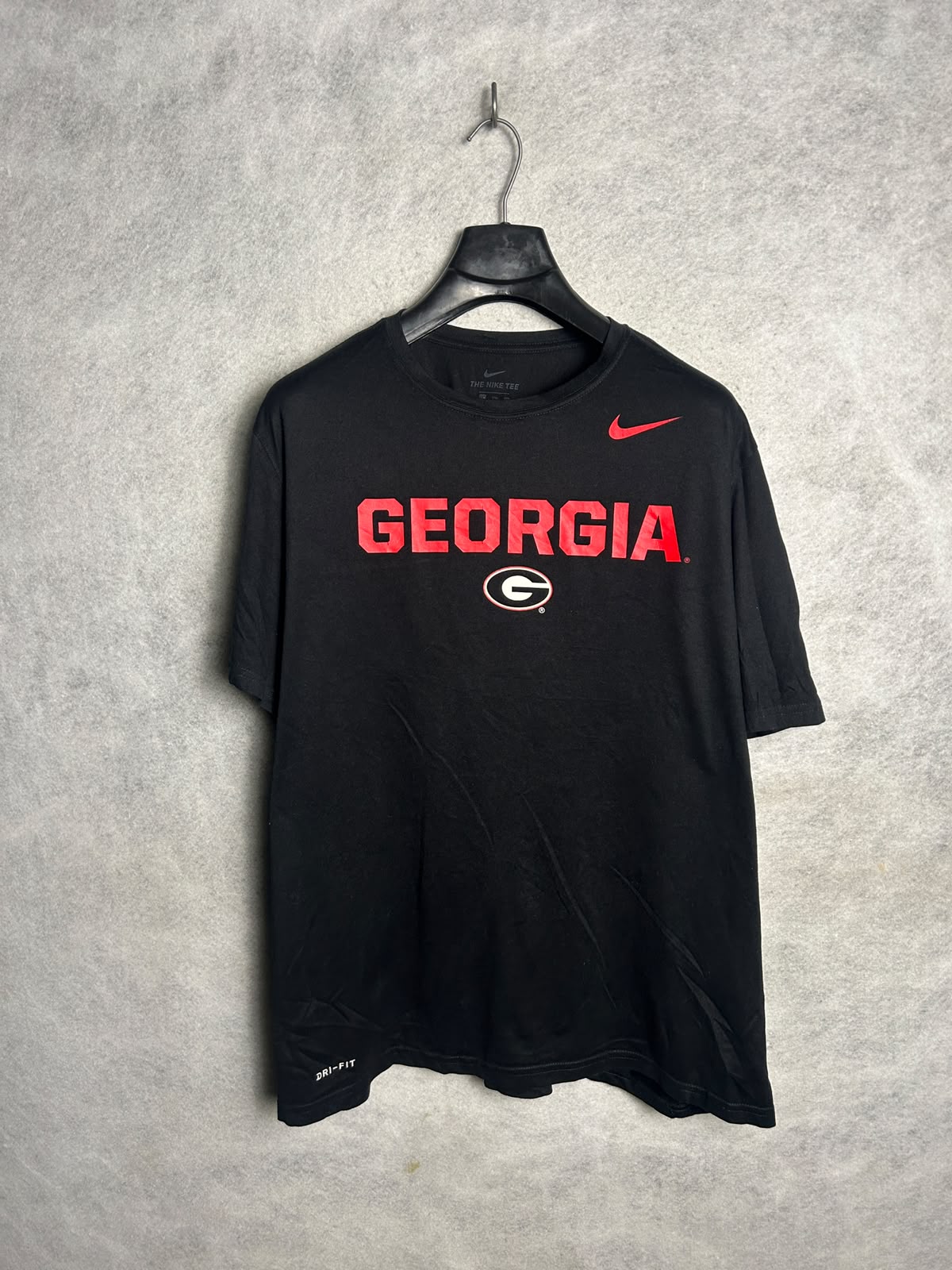 The Nike Tee Georgia Big Logo Black Round Neck - XXL