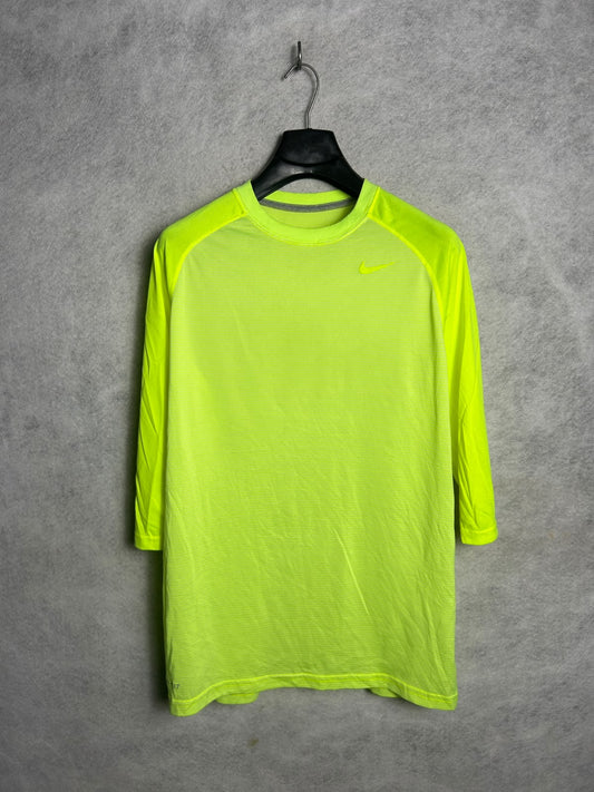 Nike Dri Fit Neon Full Sleeves Round Neck - Medium