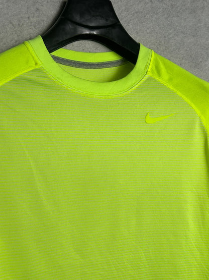 Nike Dri Fit Neon Full Sleeves Round Neck - Medium