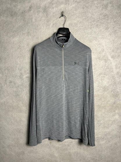 Under Armour Grey Half Zip Full Sleeves - XL