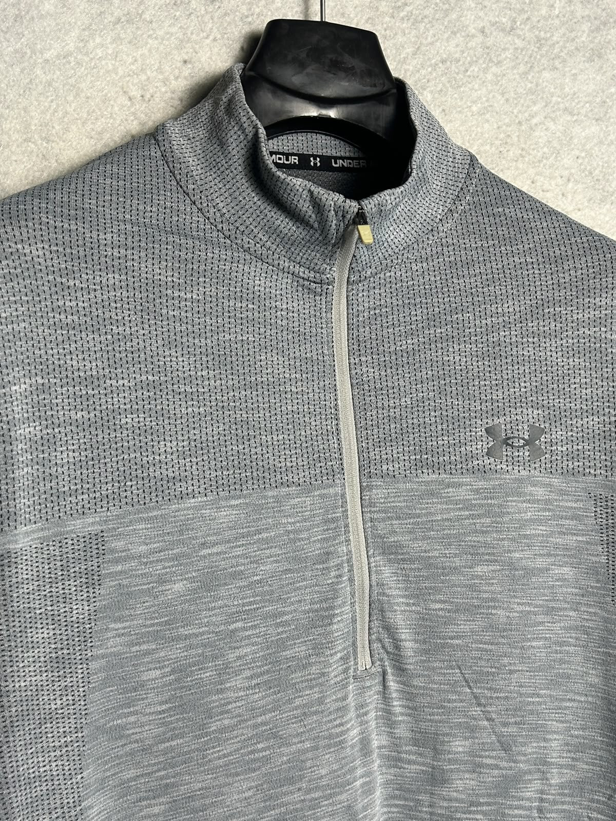 Under Armour Grey Half Zip Full Sleeves - XL