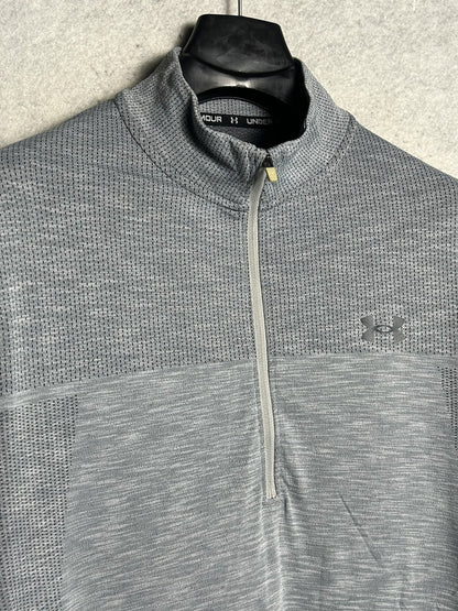 Under Armour Grey Half Zip Full Sleeves - XL