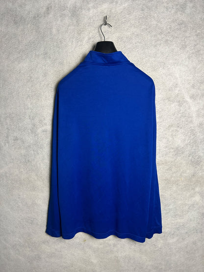 Adidas North Side Logo Blue Half Zip Full Sleeves - XL