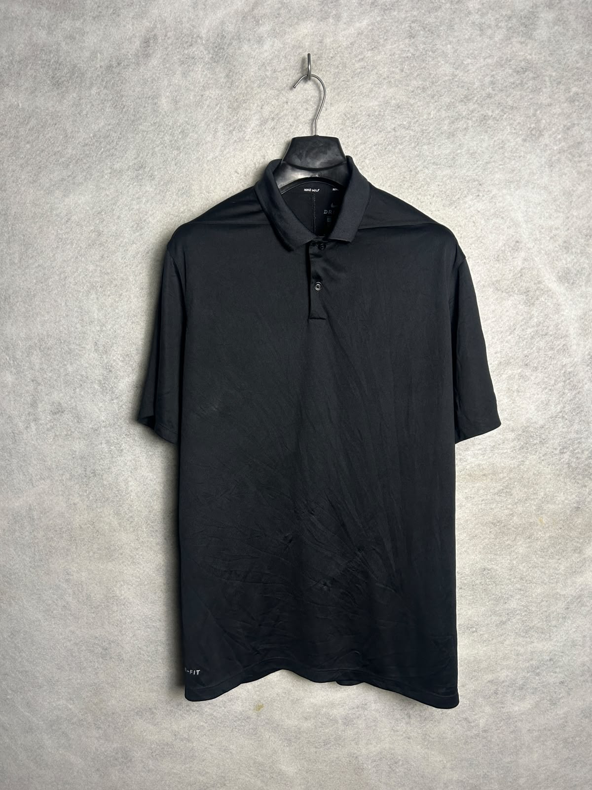 Nike Golf Dri Fit Black Polo - Large