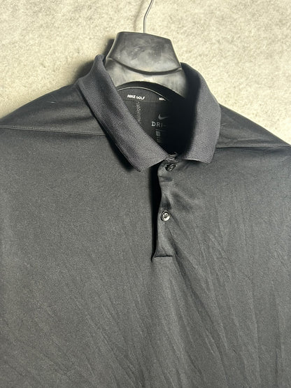 Nike Golf Dri Fit Black Polo - Large