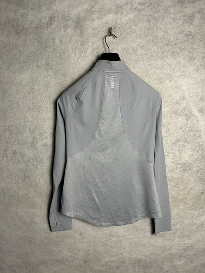 Under Armour Grey Half Zip Full Sleeves - Small
