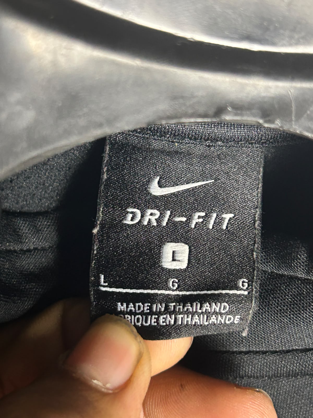 Nike Dri Fit Black Half Zip Full Sleeves - Large