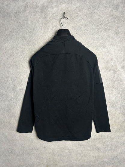 Nike Dri Fit Black Half Zip Full Sleeves - Large