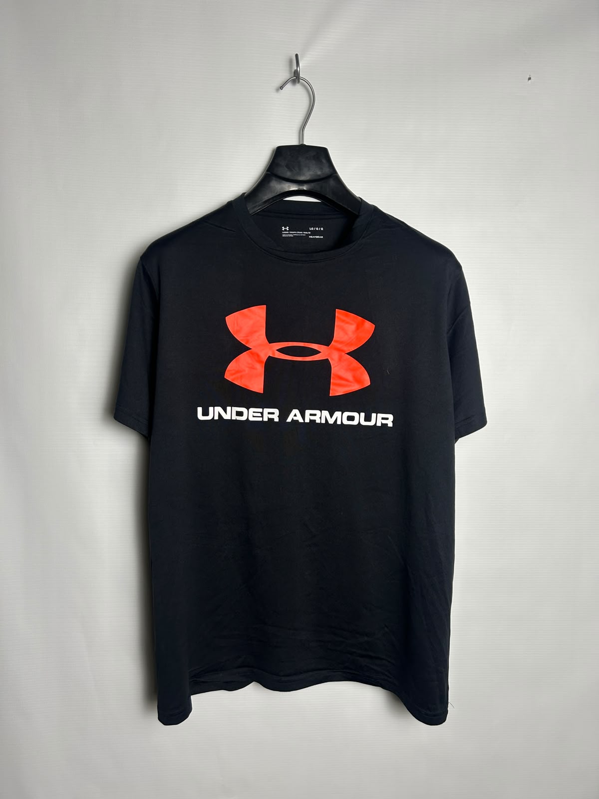 Under Armour Heat Gear Big Logo Black Round Neck - LG
