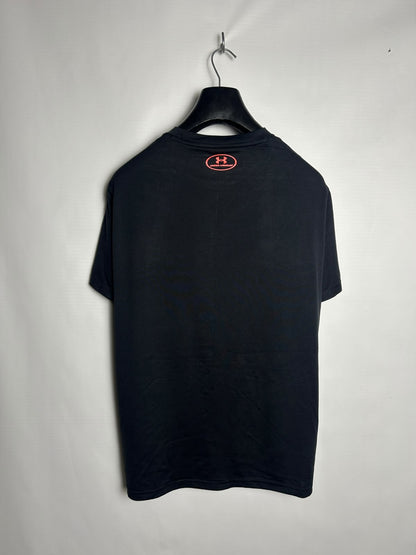 Under Armour Heat Gear Big Logo Black Round Neck - LG