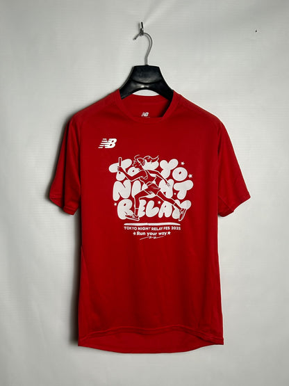 New Balance Big Logo Red Round Neck - Large