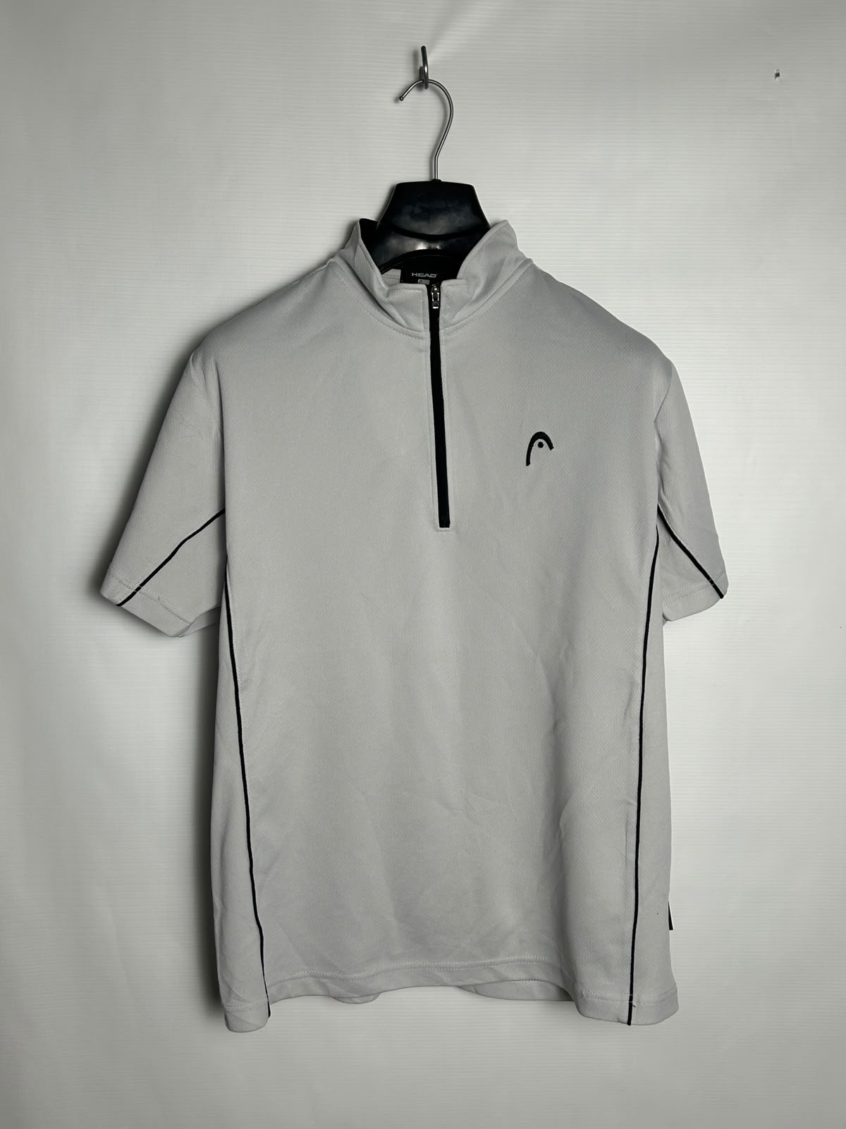 Head Half Zip Grey Mock Neck - Large
