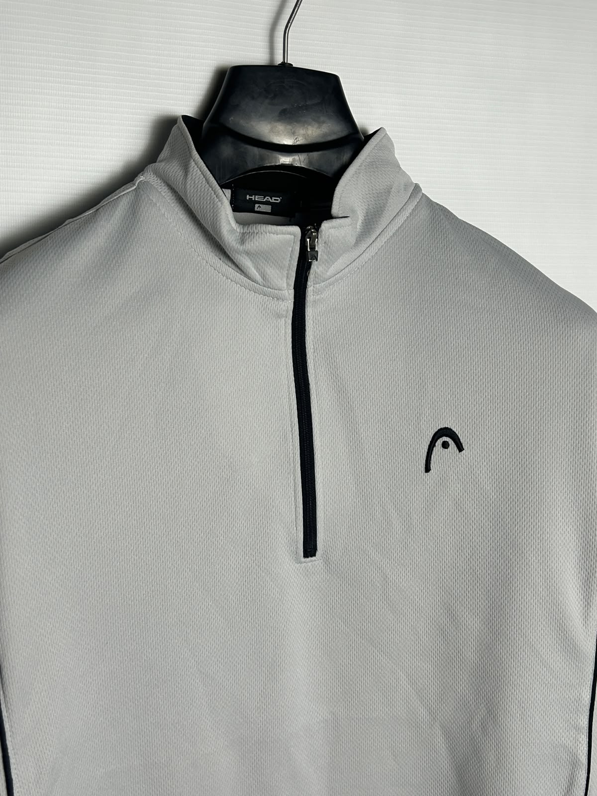 Head Half Zip Grey Mock Neck - Large
