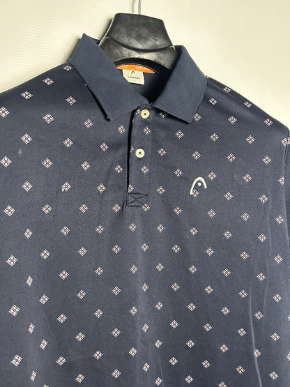 Head Blue Printed Polo - Large