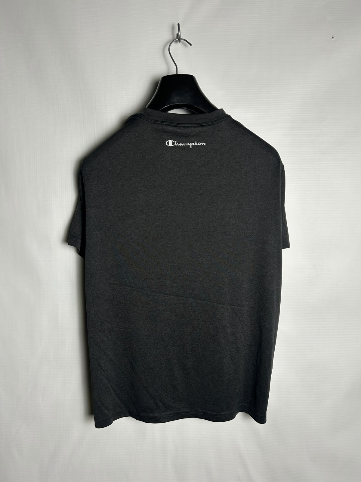 Champion Big Logo Black Round Neck - Large