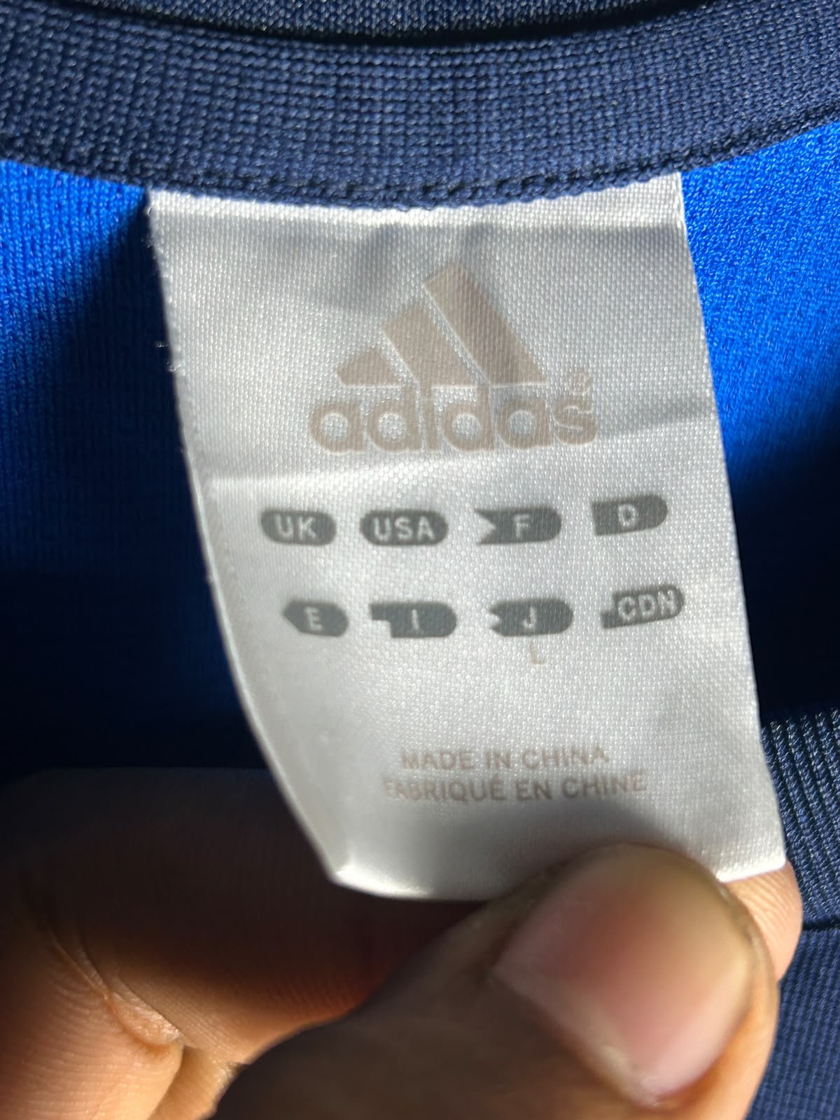 Adidas Blue Round Neck - Large