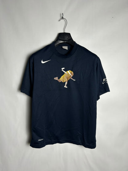 Nike Fit Dry Big Logo Blue Round Neck - Medium