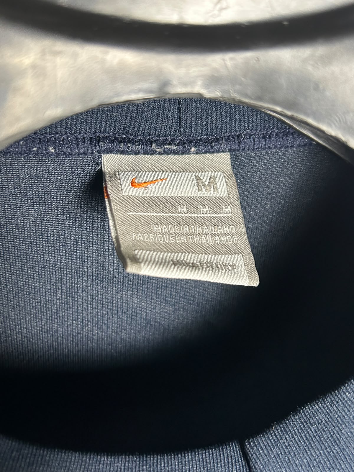Nike Fit Dry Big Logo Blue Round Neck - Medium