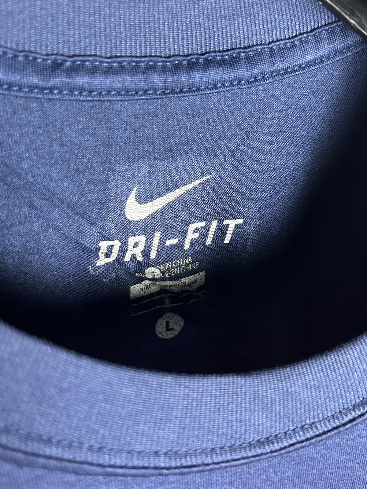 Nike Dri Fit Big Logo Destroy Excuses Round Neck - Large