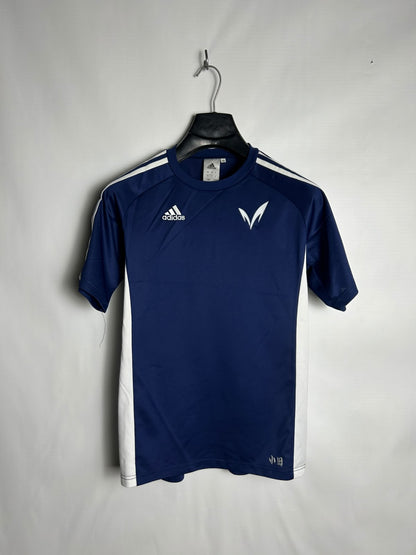 Adidas Blue With Strips Round Neck - XS