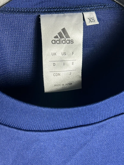 Adidas Blue With Strips Round Neck - XS