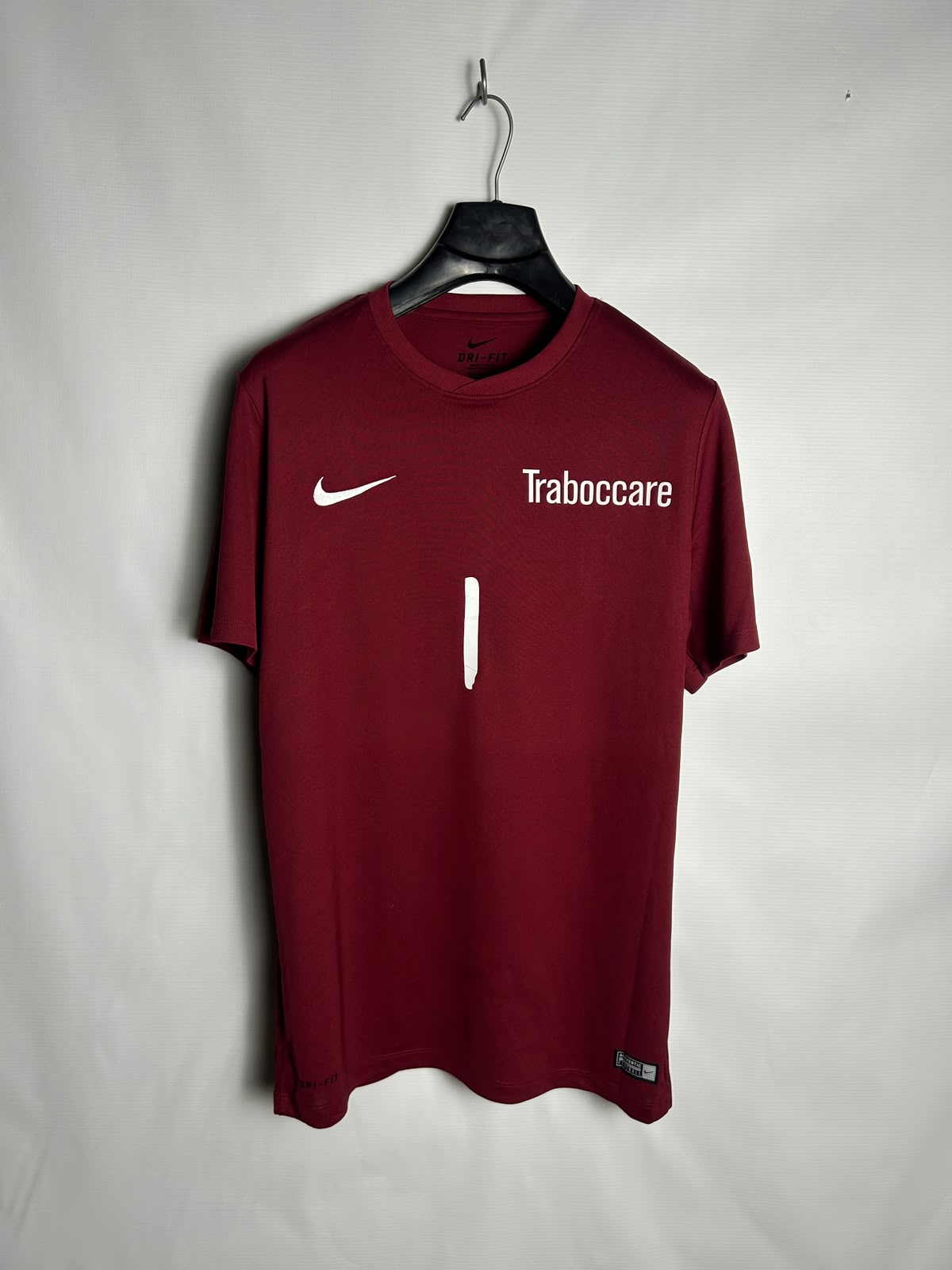 Nike Dri Fit Big Logo Red Round Neck - XL