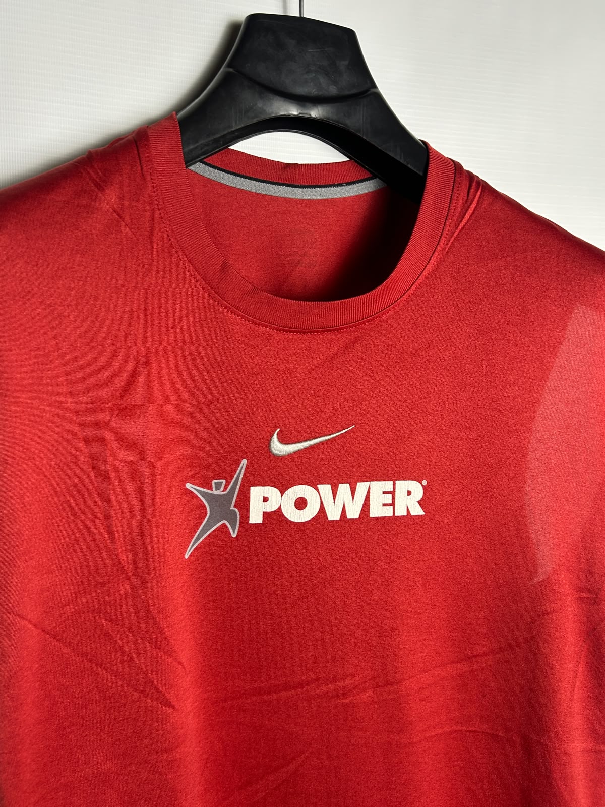 Nike Power Logo Red Round Neck - Large