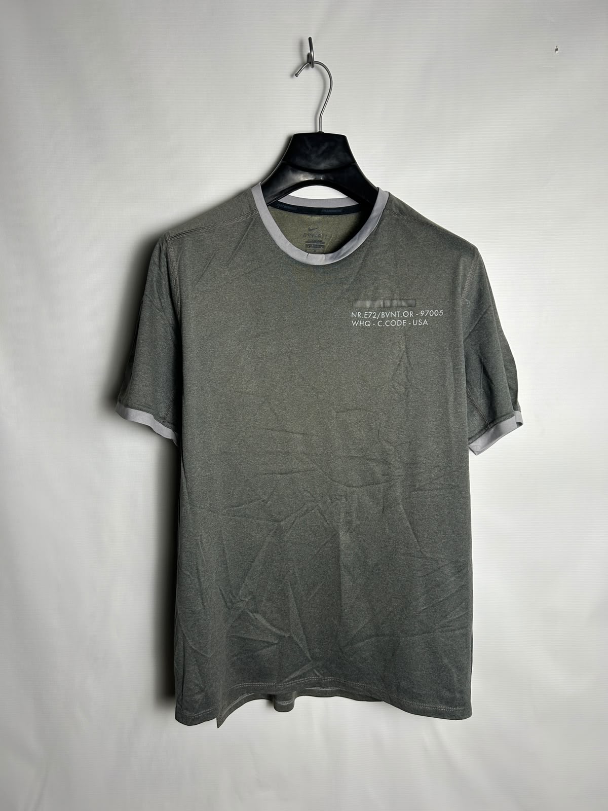 Nike Dri Fit Army Green Round Neck - Large
